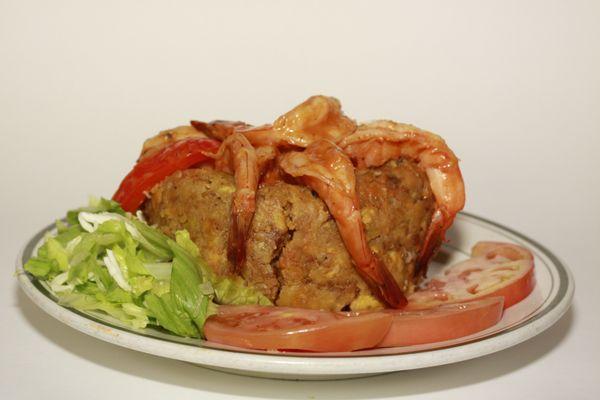 Ball Plantain W Shrimps / Mofongo De Camarones