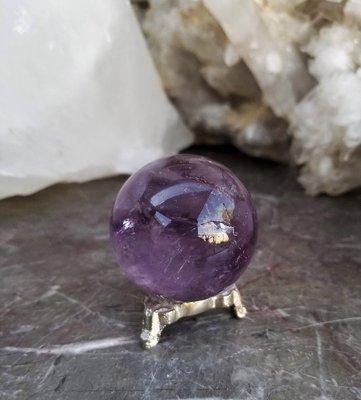 Amethyst healing sphere used in your energy reading.