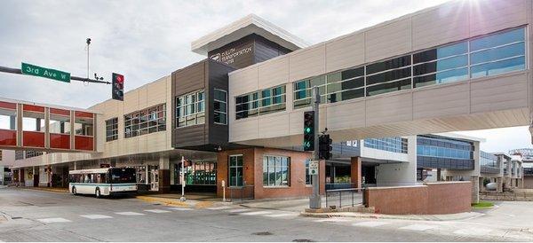 DTC Parking Ramp first hour is free. Enter on Michigan and 3rd connected to the skywalk.