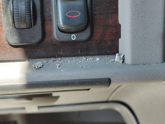 My truck being used as an ash tray by their employees.