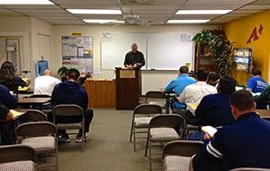 Contractors License Class at Golden State Contractors School (during a calm moment).