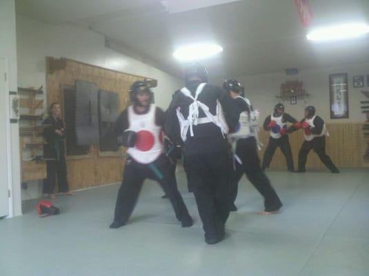 A little sparring gets the blood pumping!