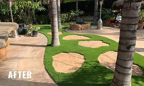 Backyard after Artificial Grass Distributors