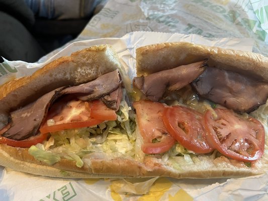 4 slices on a footlong