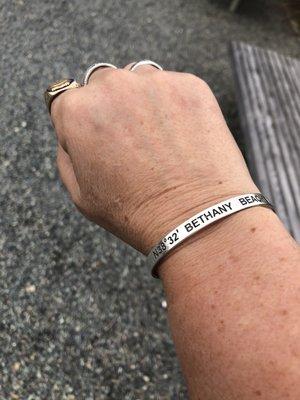 My silver Bethany beach coordinate bracelet