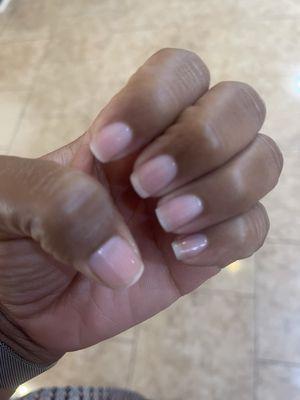 Mani on my natural nails. No gel