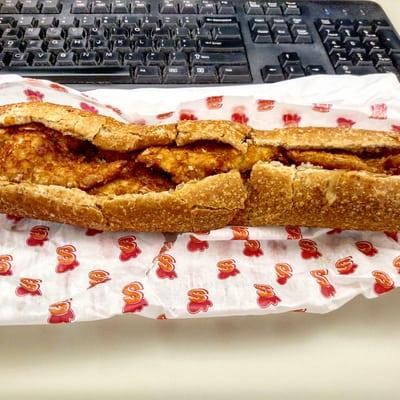 American style with grilled onions, garlic & horseradish mayo on whole wheat baguette