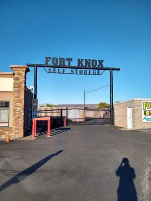 Front View of the Storage Units