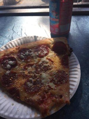 pizza and a drink for $5 flat