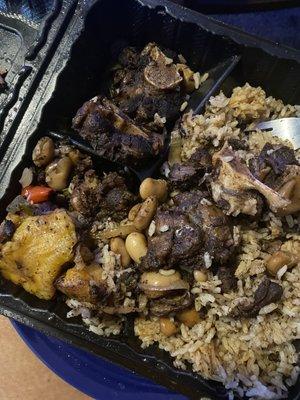 Oxtail White Rice and Plantain Oxtail