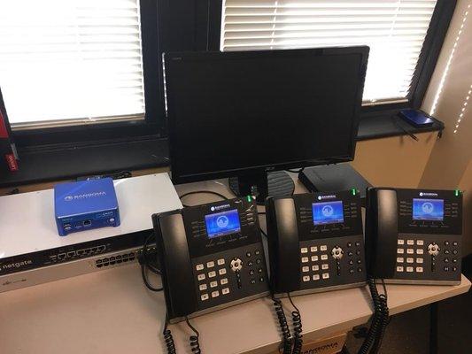 Business Voice Over IP (VOIP) Phone system getting ready for its new home.