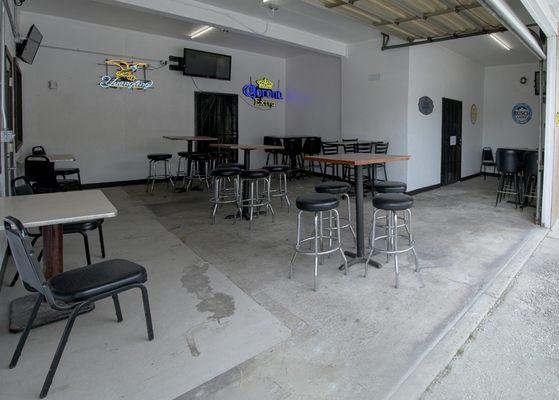 New Party Room with overhead door to patio.  Much more seating!