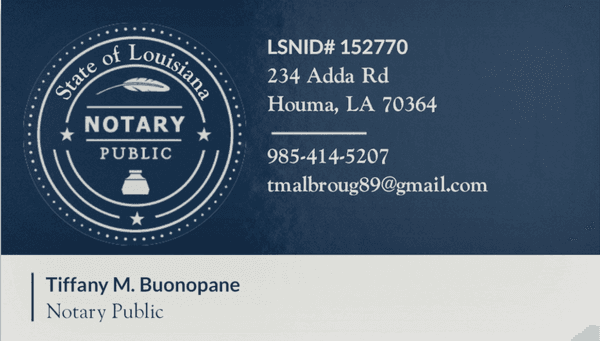 Tiffany M Buonopane Notary Public