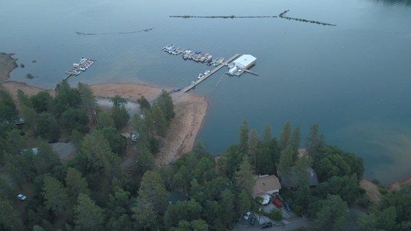 Lakehouse pictured in the bottom right corner of the photo. Waterfront! :)