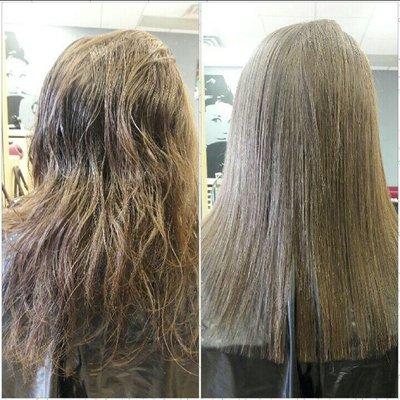 Keratin hair treatment