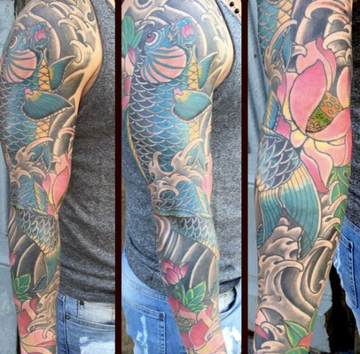 full sleeve color tattoo