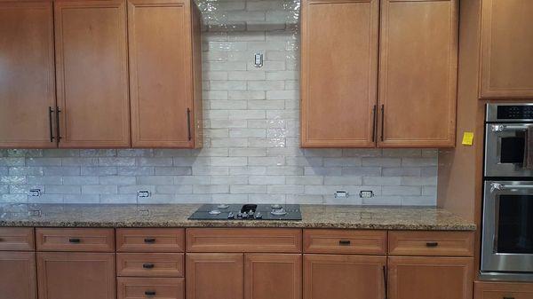 Subway tile installation