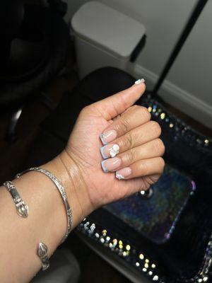 Client #Nailfie  short acrylic spring freestyle