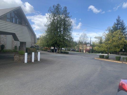 The entrance to Bonnie Watson Funeral Home in Federal Way.entrance to the funeral home and across from Hong Kong Supermarket