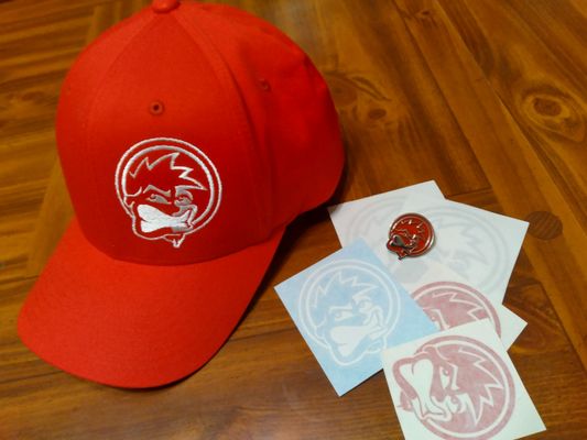 I got this quality swag from Premiere Signs & Graphics. I'm very pleased with the hat, pin, and decals. All excellent quality!