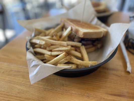 PB&J burger. Switched up buns on me for regular bread now.