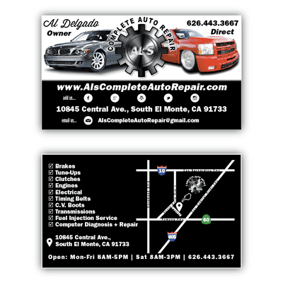 Al's Complete Auto Repair Business Cards