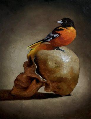 "Oriole Cheats Death" by Rebecca Scheuerman