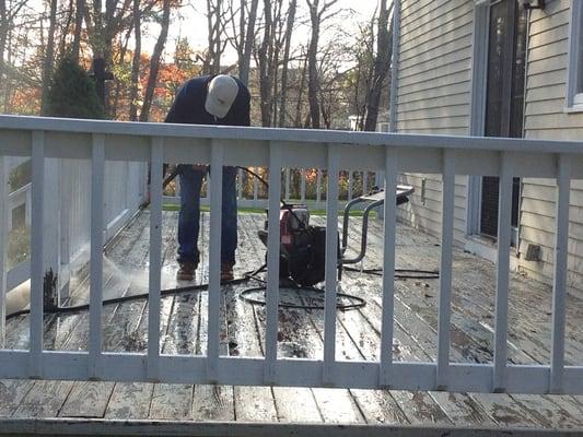 Deck Restoration - power washing