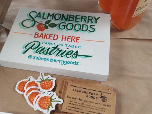 Only few kombucha and 1 cookie left at Salmonberry Goods table (6/5/22)