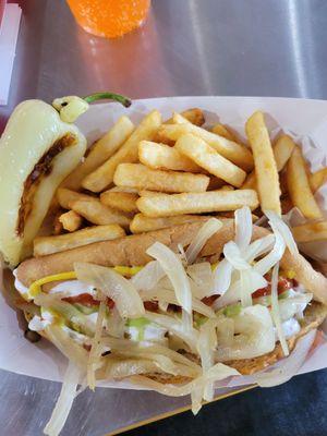 Sonoran Hot Dog and Fries