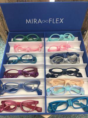 Kid-proof Mira-Flex glasses.