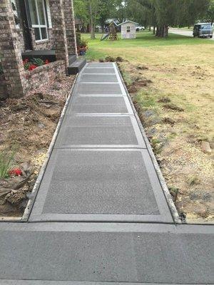 Concrete sidewalk