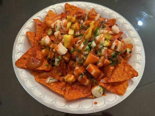 Tosticevishe with tapatio Doritos