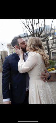 Thank you Lisa for making my hair stay perfect in the wind and rain for my wedding day.