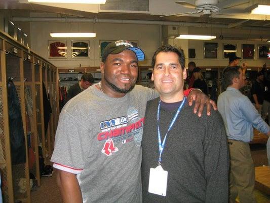 Dr. Green and David Ortiz at the World Series in 2004.