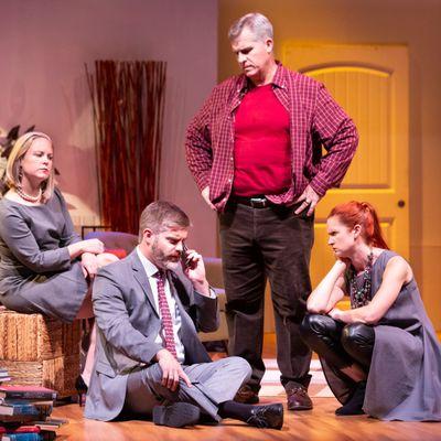 From left: Jennifer Guffin, Steven Yates, Bryne Zuege, and Casey Kauffman in "God of Carnage."