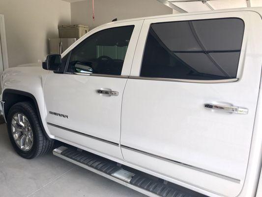 Tint on my new truck. Looks great!