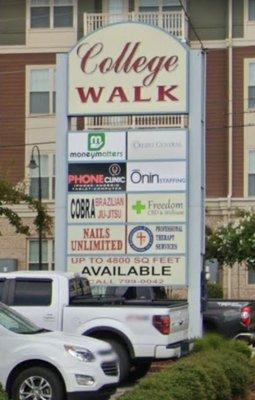 Name of strip mall.