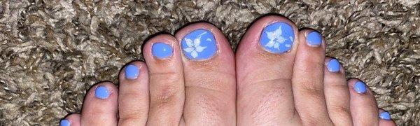 Periwinkle color with flowers