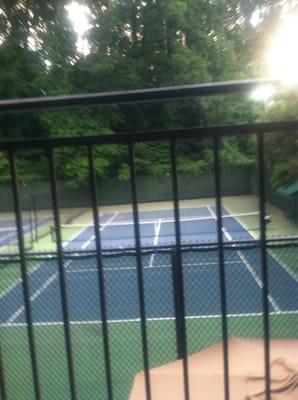 Two full tennis courts