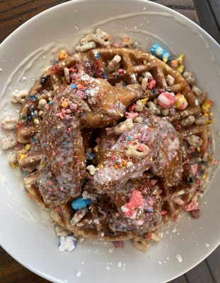 "THE UNICORN" LUCKY CHARMS CHICKEN AND WAFFLES