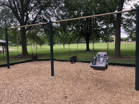 Swings! There are some for big kids too on the other side of the park.