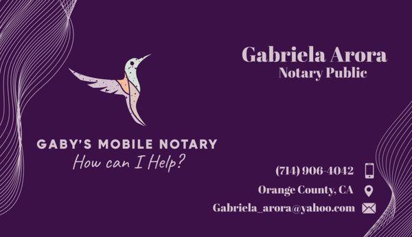 How can I Help? Gaby's Mobile Notary here to help in anyway possible.