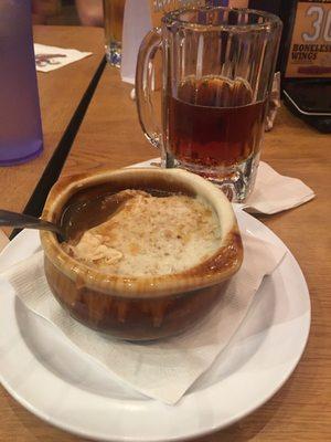 Cup of French onion soup