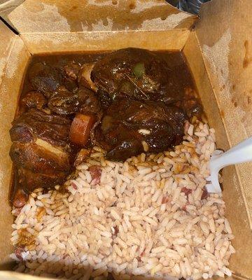 Stew Chicken with Rice & Peas