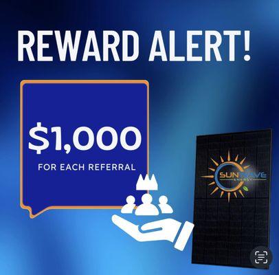 Know someone interesting in switch to Solar? Earn $1,000 reward for each referral. Call 407-634-5000 for details!