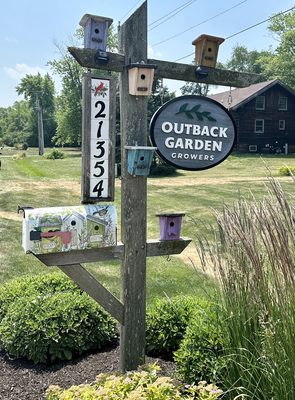 Out in front of the house - garden center.