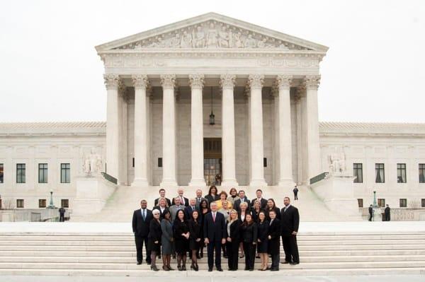 This was a picture of my colleagues and me after we were sworn in at the United States Supreme Court in Washington D.C. in Ma...