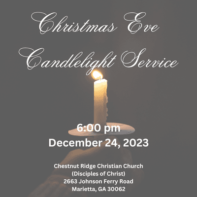 Join us for our Christmas Eve Candlelight Service at 6pm!