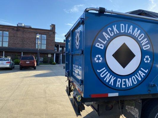 Junk removal truck in Cuyahoga Falls, Ohio.